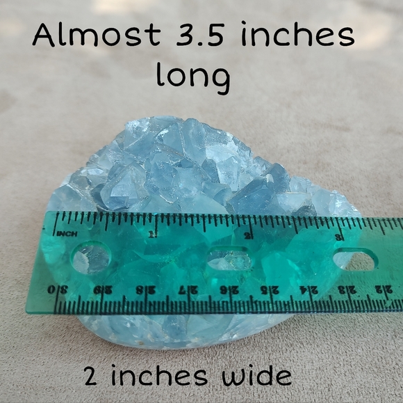 Blue Celestite Geode - Picture 7 of 9